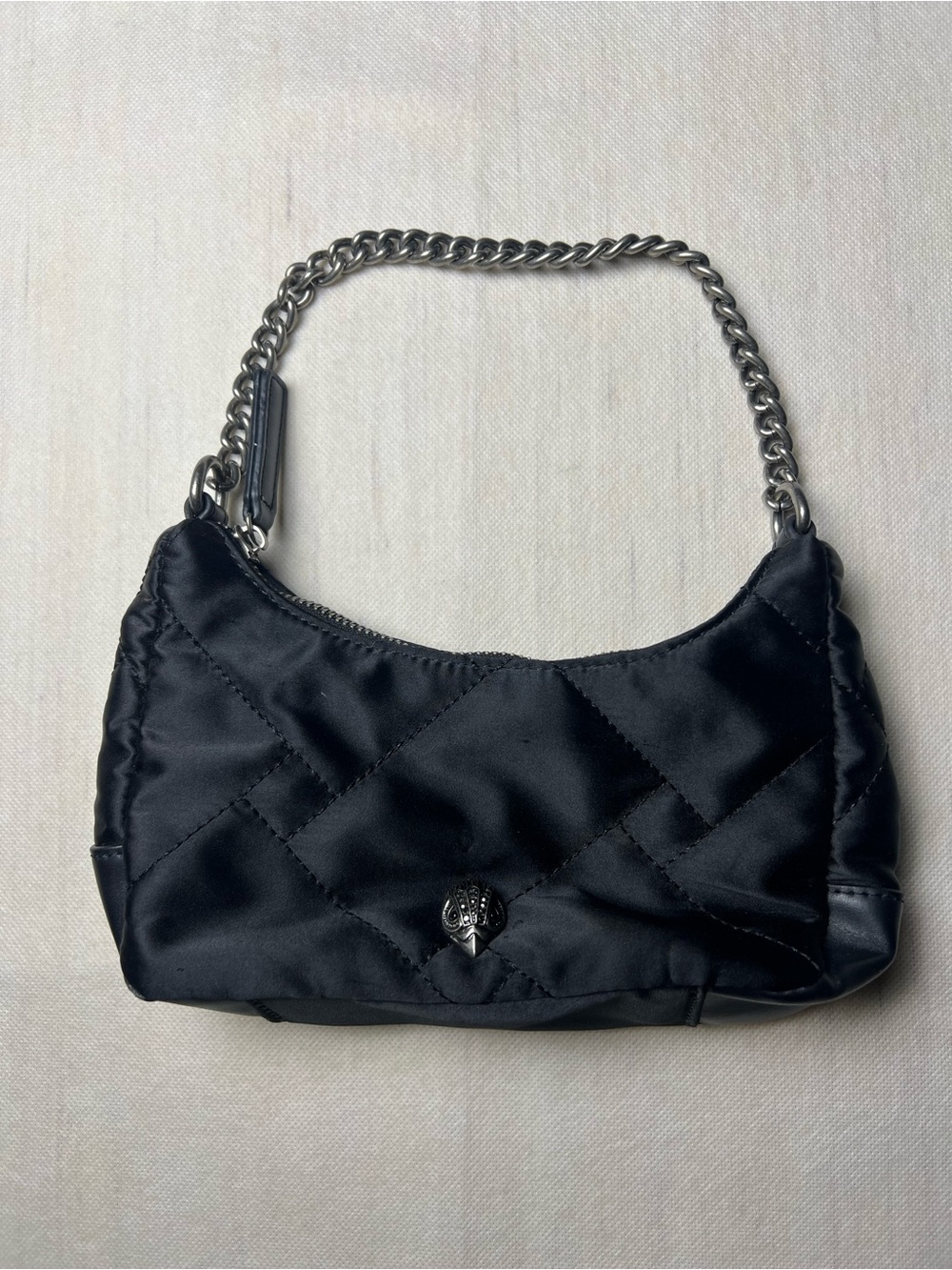 Kurt Geiger Black Quilted Mini Chain-Handle Bag